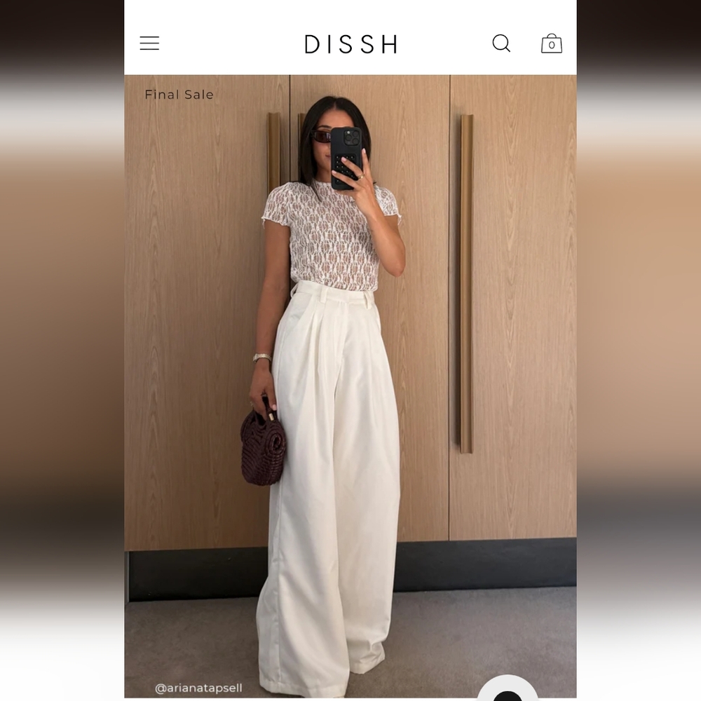 DISSH Wide-leg Linen Pants- UK 10/US 6